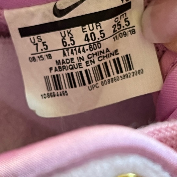 Nike Air Force 1 Low '07 Velour Pink Men’s Size 7.5/Women’s Size 9. - Picture 5 of 7